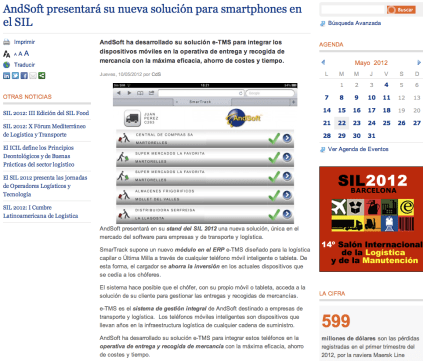 SmarTrack en Portal Cadenadesuministro