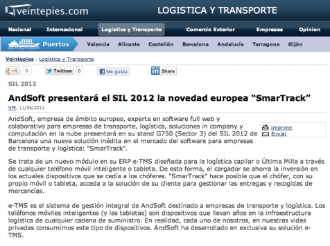 SmarTrack en Portal veintepies