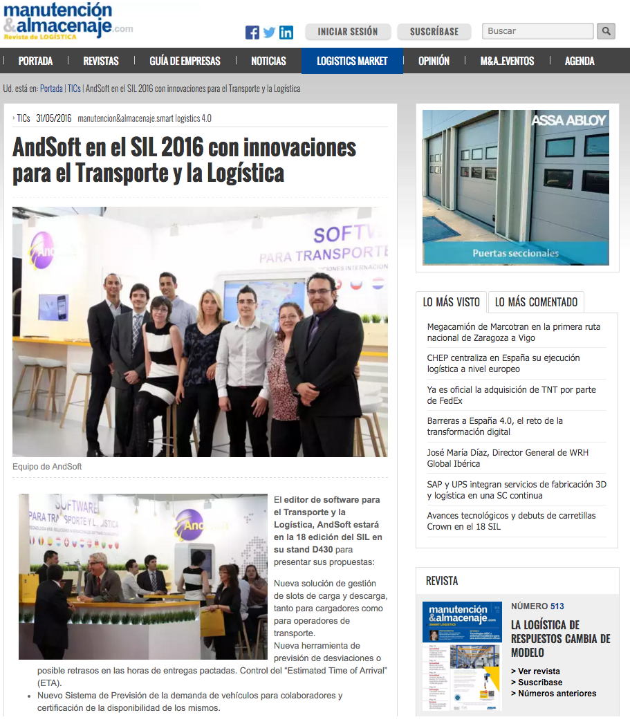 AndSoft SIL 2016 Novedades Víctor Vilas