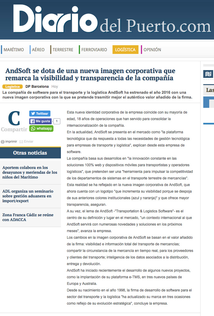 andsoft nuevo logo en diariodelpuerto.com