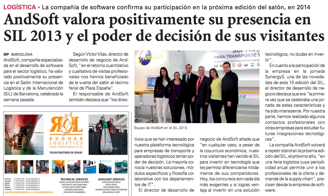 AndSoft Software Transporte Software Logistica Diario del Puerto