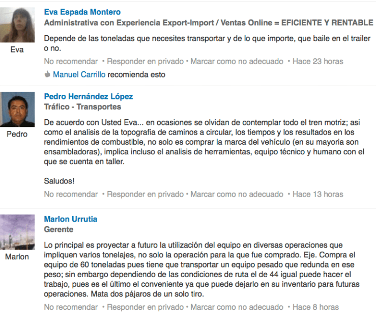 Opiniones sobre Camión 44 ton y 60 ton