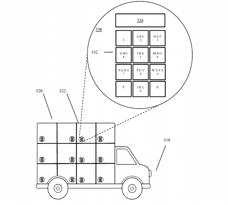 patente google paquetera camión autónomo