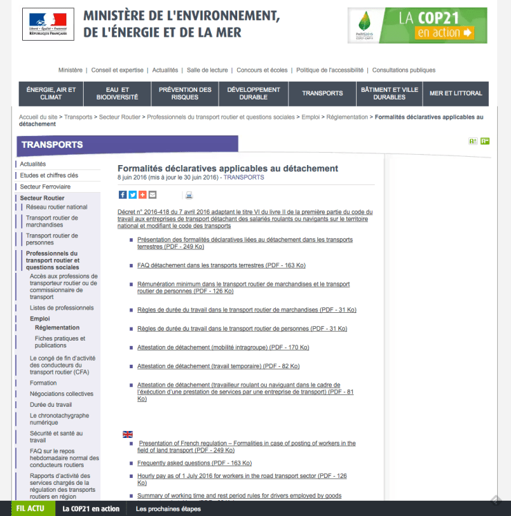 Sanciones Salario Mínimo Francia Transporte